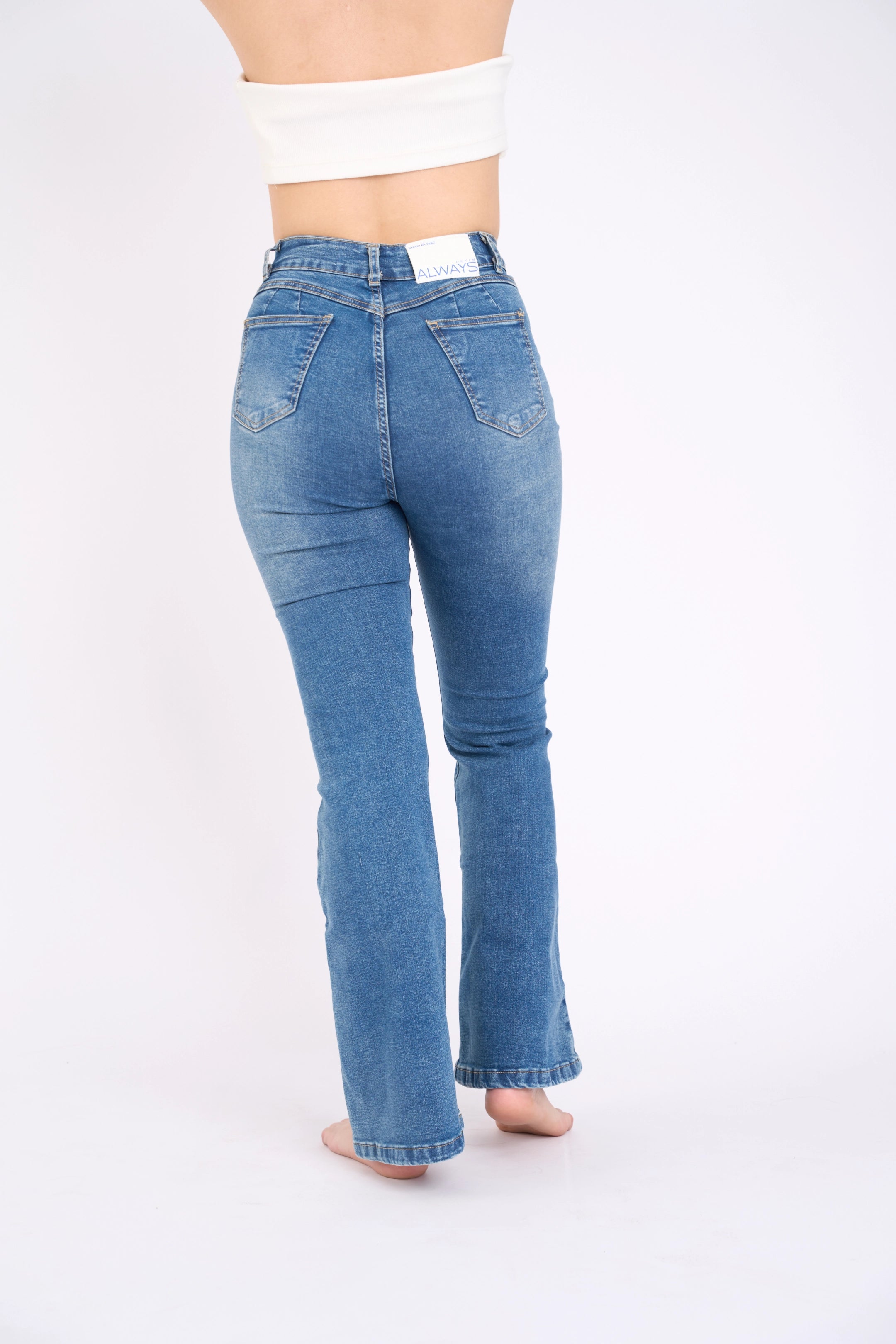 FLARE JEAN TIRO ALTO - BLUE
