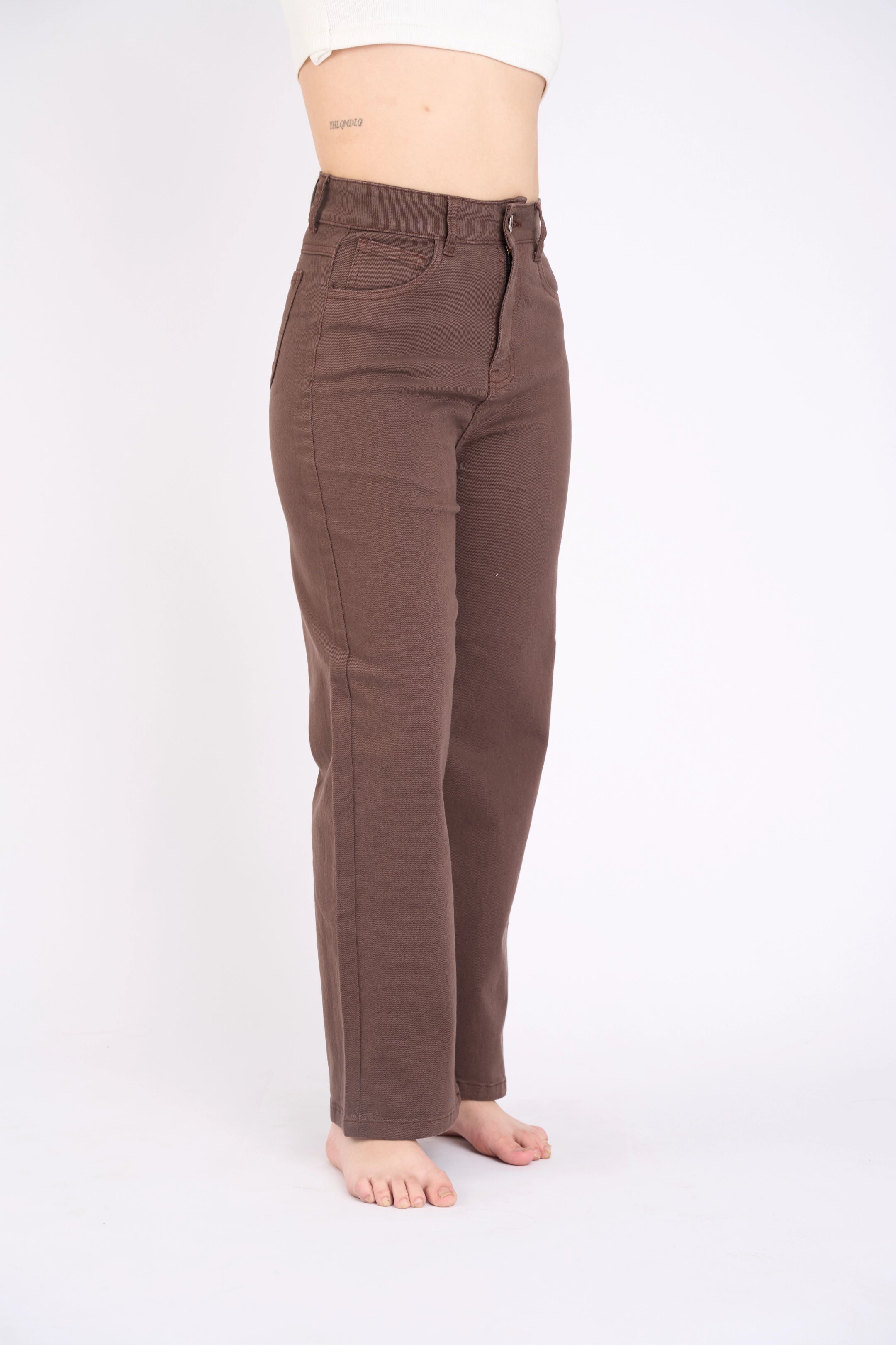 WIDE LEG COLOR COMFY - MARRON