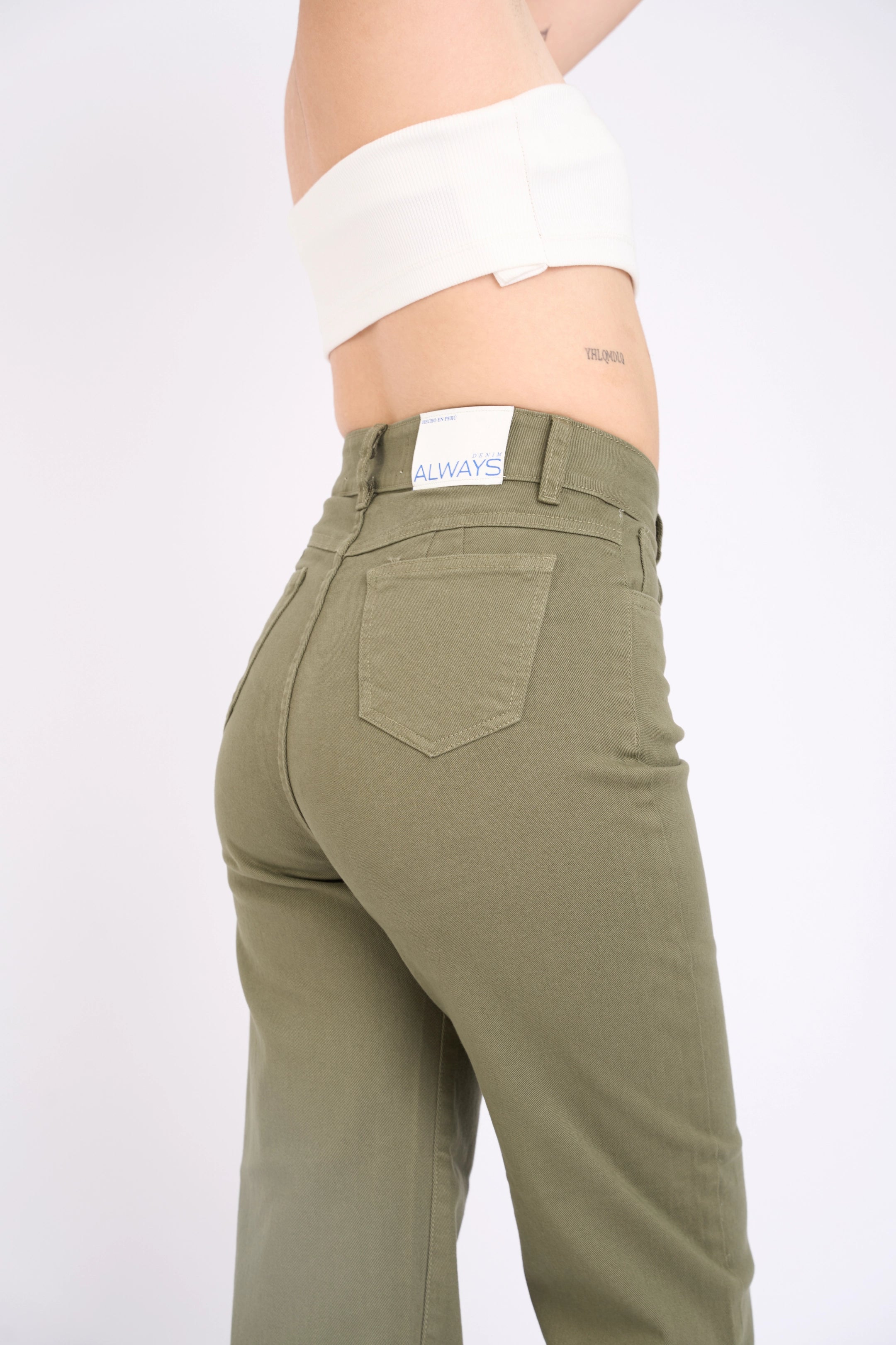 WIDE LEG COLOR COMFY - VERDE