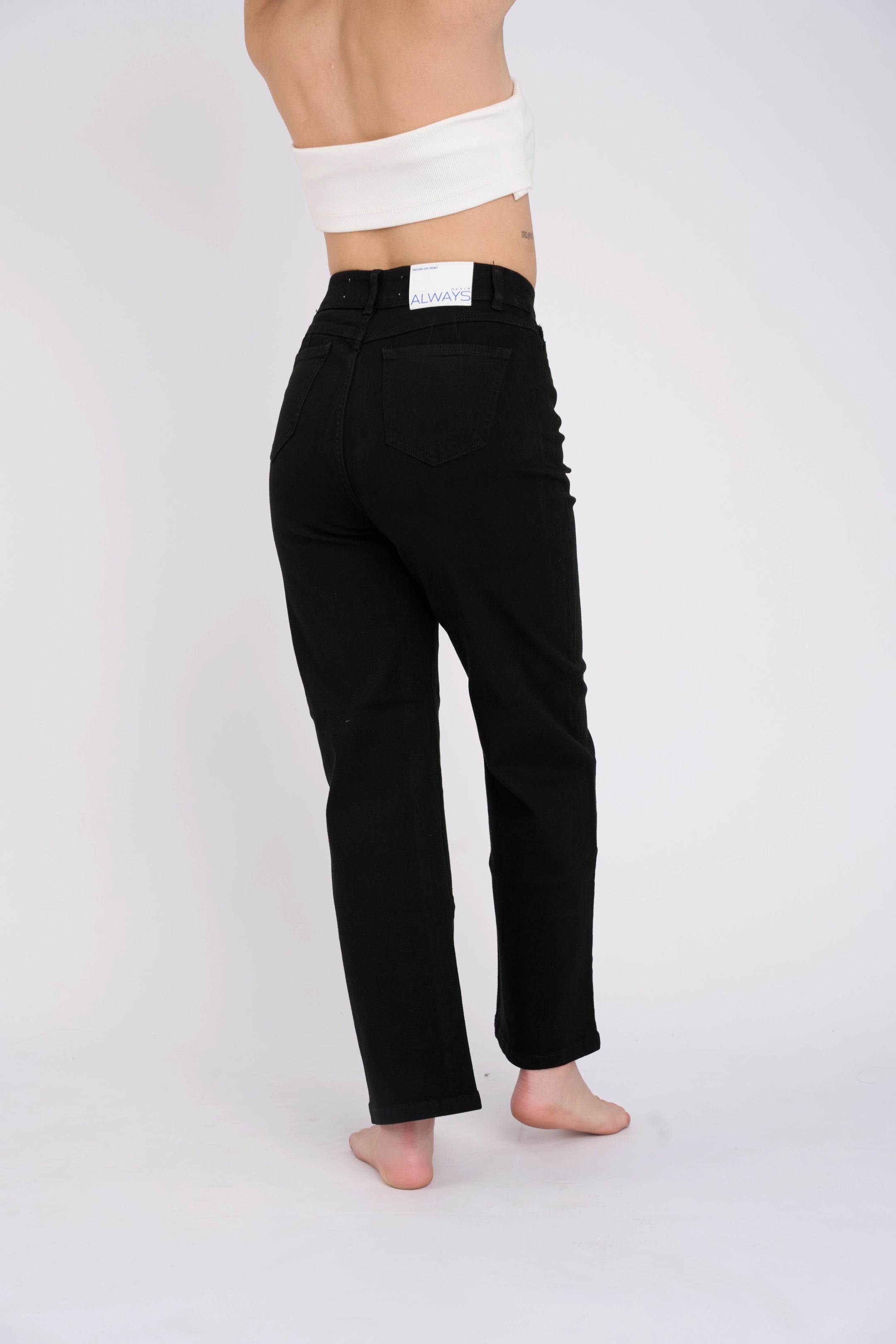 WIDE LEG COLOR COMFY - NEGRO