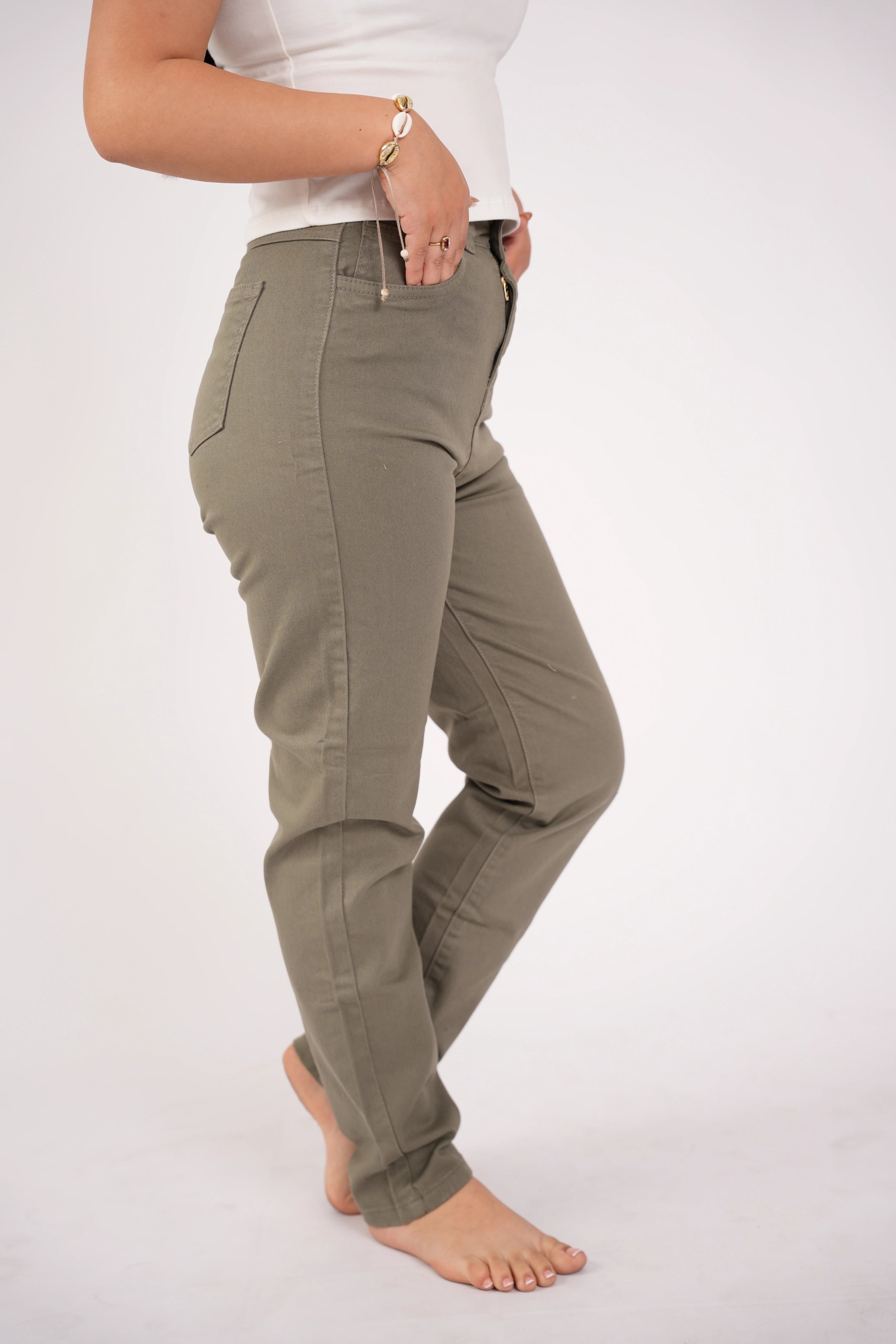 MOM JEAN COLOR - VERDE