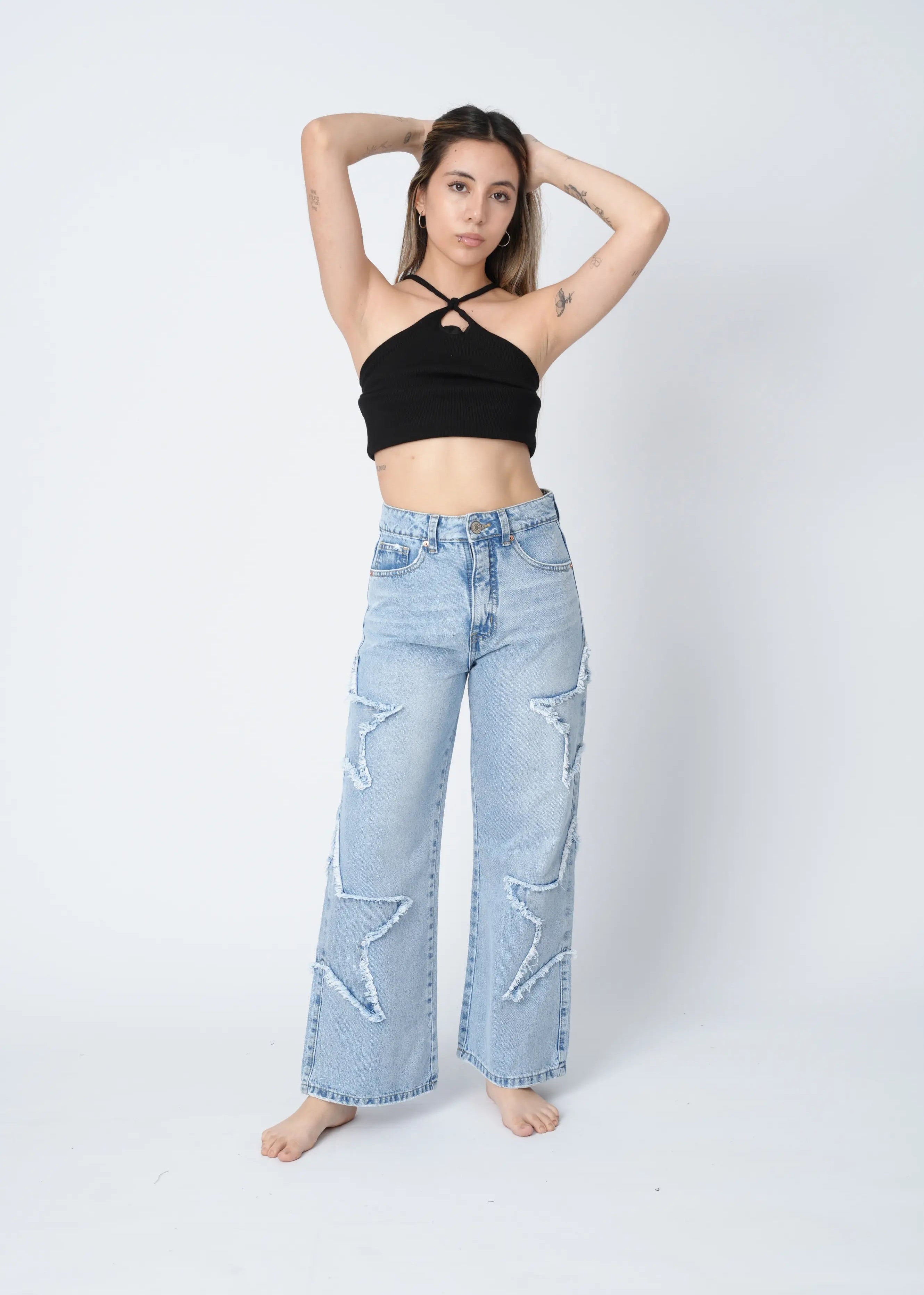 WIDE LEG ESTRELLA - HIELO