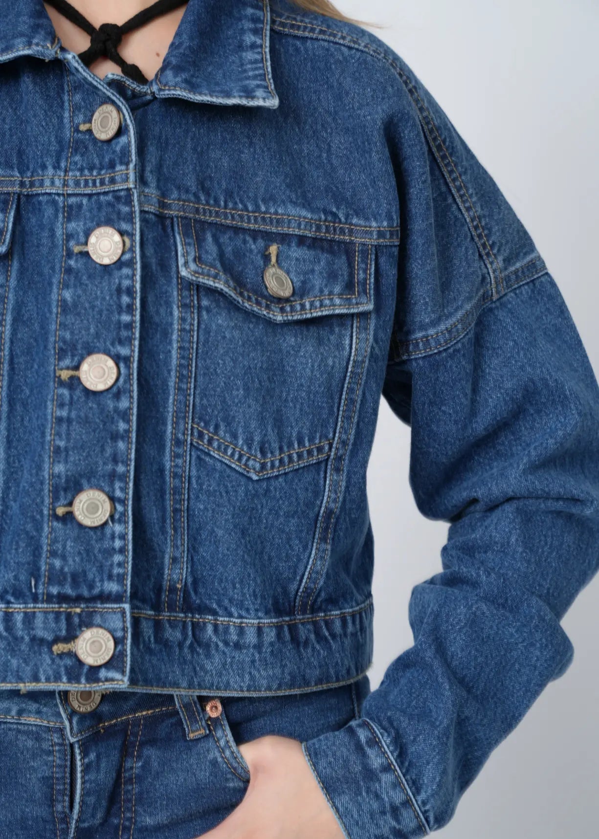CASACA CROP - AZUL